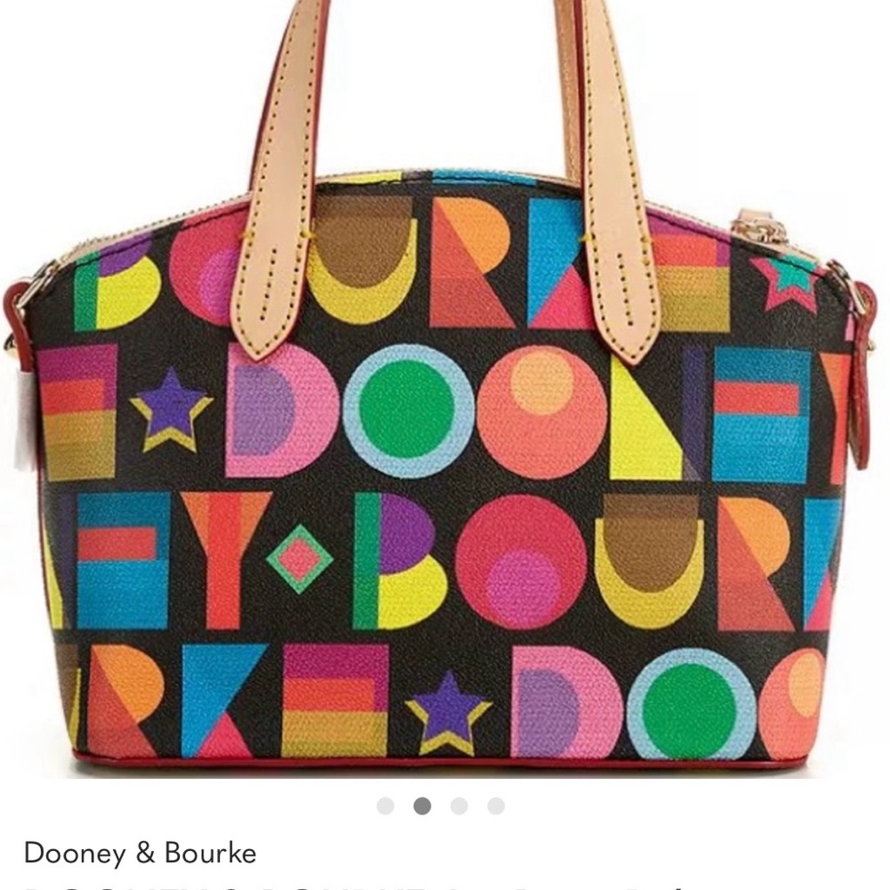Dooney & Bourke Multicolor Logo Print Satchel